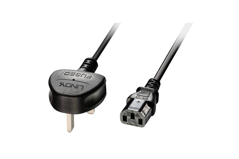 Lindy - strømkabel - power IEC 60320 C13 til BS 1363 - 5 m