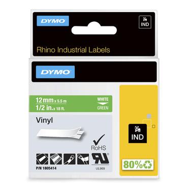 DYMO Rhino Coloured Vinyl - tape - 1 kassette(r) - Rulle (1,2 cm x 5,5 m)