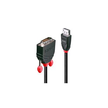 Lindy 41492 videokabel adapter 3 m DVI-D DisplayPort Sort