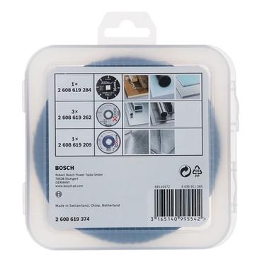 Bosch X-LOCK sk&auml;re- och kv&aelig;rneskives&aelig;t - f&ouml;r tr&auml;, metall, plastik - 5 delar