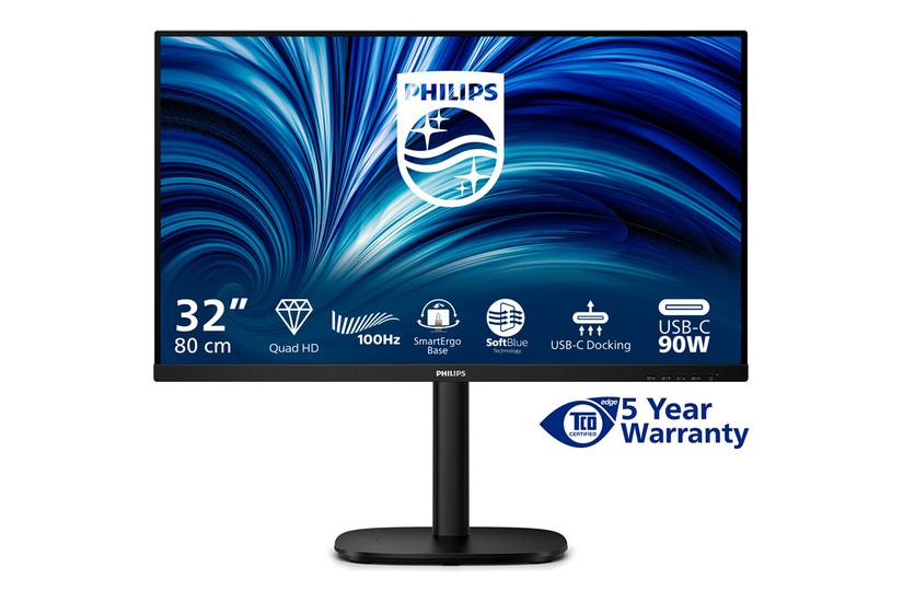 Philips 32b2u3601 Computerskærm 2560 1440 Pixel Quad Lcd Sort