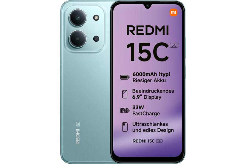 Xiaomi Redmi 15C 17,5 cm (6.9") 5G USB Type-C 4 GB 128 GB 6000 mAh Grøn