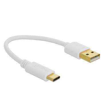 Delock - USB typ C-kabel - USB (endast str&ouml;m) till USB-C (enbart str&ouml;m) - 15 cm