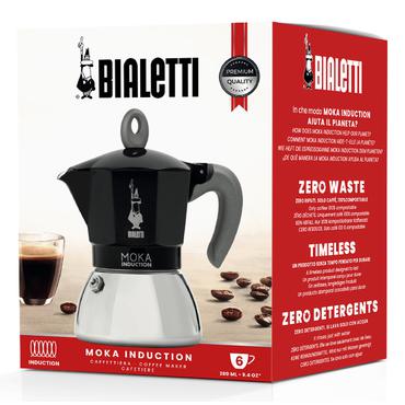 Bialetti Moka Induktion Moka gryde 0,28 L Sort, Sølv