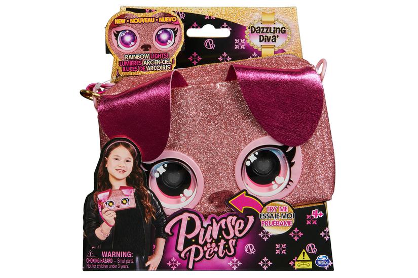Purse Pets BAG INA PursePets Wristlet Puppy GML Fuchsia, Lyser&oslash;d Pige Lille h&aring;ndtaske