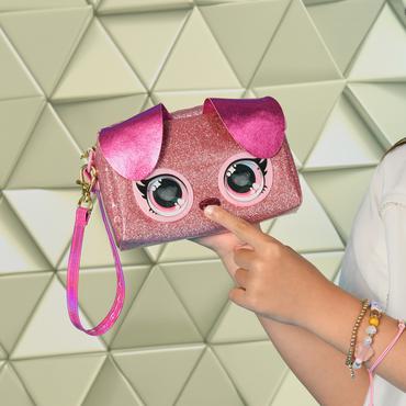 Purse Pets BAG INA PursePets Wristlet Puppy GML Fuchsia, Lyser&oslash;d Pige Lille h&aring;ndtaske