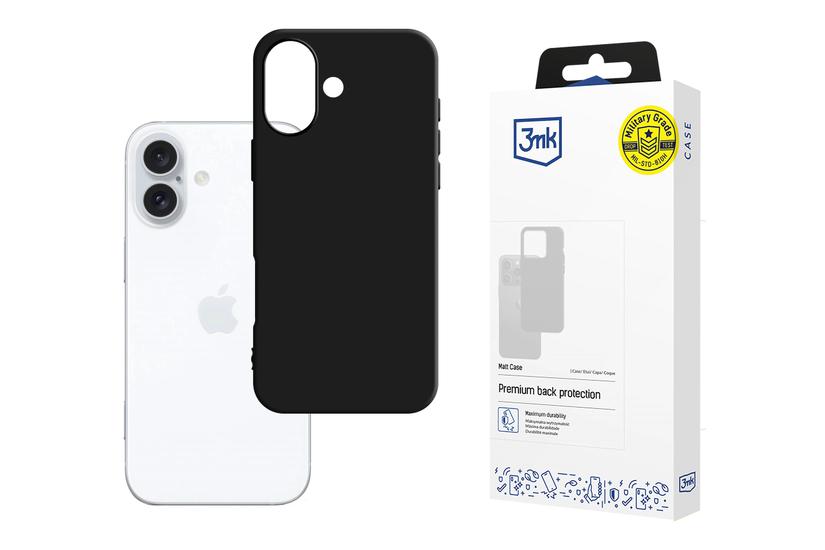 3MK Matt Case mobiltelefon etui 15,5 cm (6.1") Cover Sort