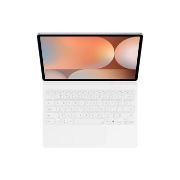 Samsung EF-DX825 - tastatur og folio-kasse (bogomslag) - AI-tast - med touchpad - hvid Indgangsudstyr