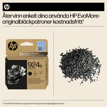 HP Original 924e EvoMore-blækpatron, sort