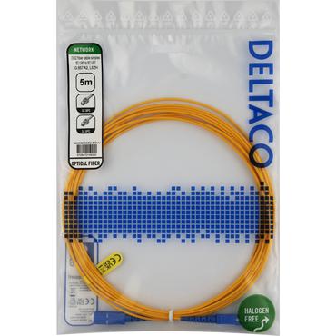 Deltaco SCSC-5-SUU InfiniBand og fiberoptisk kabel 5 m SC Gul