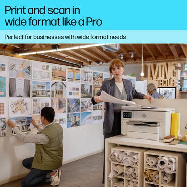 HP OfficeJet Pro 9730e Trådløst All-in-One Farve Printer, Instant Ink; 2-sidet printning