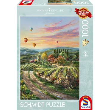 Schmidt Spiele Thomas Kinkade Studios: Peaceful Valley Vineyard Puslespil 1000 stk Landskab