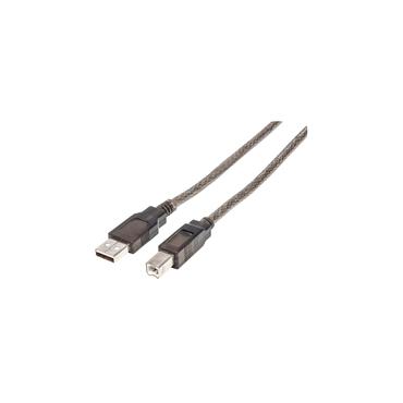 Manhattan 152389 USB-kabel USB 2.0 15 m USB A USB B Sort