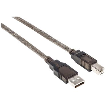 Manhattan 152389 USB-kabel USB 2.0 15 m USB A USB B Sort