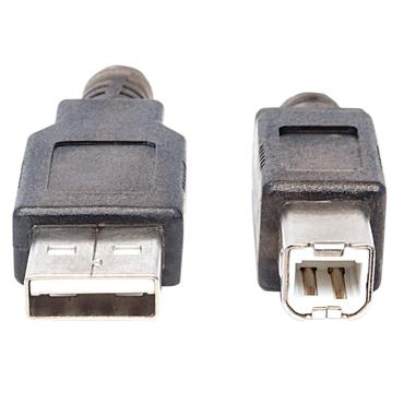 Manhattan 152389 USB-kabel USB 2.0 15 m USB A USB B Sort