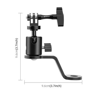 PULUZ Aluminum Motorcycle Mirror Camera Mount (Black)