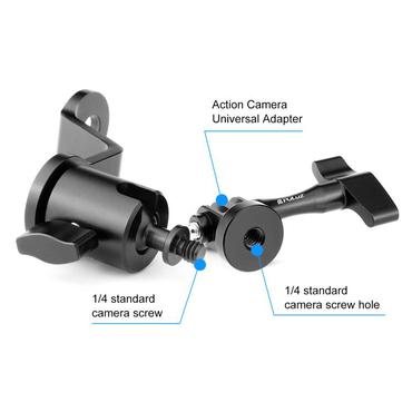 PULUZ Aluminum Motorcycle Mirror Camera Mount (Black)
