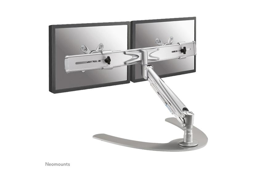 Neomounts FPMA-D940DD ställ - fullständig rörelse - för 2 LCD-bildskärmar - silver