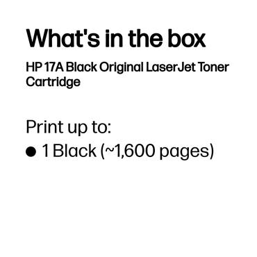 HP 17A - svart - original - LaserJet - tonerkassett (CF217A)