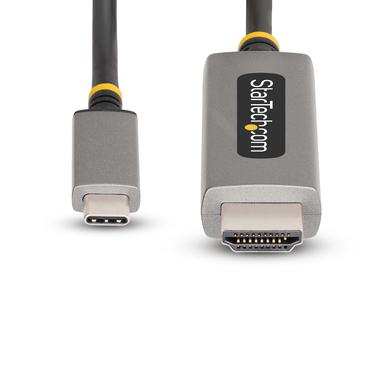 StarTech.com 6ft (2m) USB-C to HDMI Adapter Cable, 8K 60Hz, 4K 144Hz, HDR10, USB Type-C to HDMI 2.1 Video Converter Cable, USB-C DP Alt Mode/USB4/Thunderbolt 3/4 Compatible - USB-C Laptop to HDMI Monitor (135B-USBC-HDMI212M) - adapterkabel - 2 m