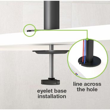 Techly ICA-LCD 2520V skærmbeslag og -stativer 68,6 cm (27") Skrivebord Sort