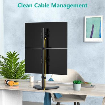 Techly ICA-LCD 2520V skærmbeslag og -stativer 68,6 cm (27") Skrivebord Sort