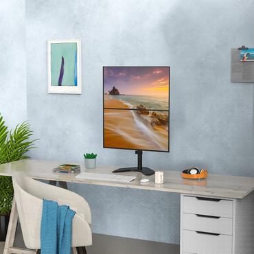 Techly ICA-LCD 2520V skærmbeslag og -stativer 68,6 cm (27") Skrivebord Sort