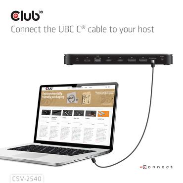 CLUB3D CSV-2540 dockingstation Docking USB 3.2 Gen 1 (3.1 Gen 1) Type-C Sort