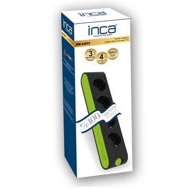 INCA Steckdosenleiste IPW-44SY3 5fach, LED Anz. Black   3,0m