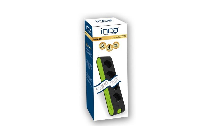 INCA Steckdosenleiste IPW-44SY3 5fach, LED Anz. Black   3,0m