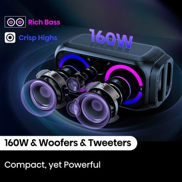 Hisense Party Rocket 160 Festtaler Sort 160 W