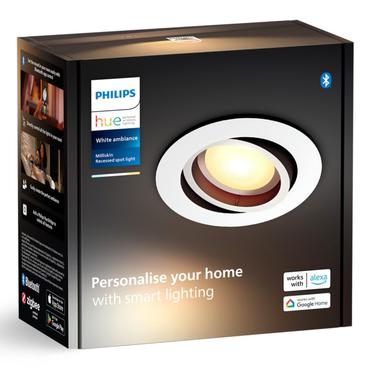 Philips Hue White Amb.Milliskin Einbausp rund Erw weiß 350lm