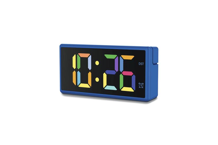 ibiza digital alarm      clock blue