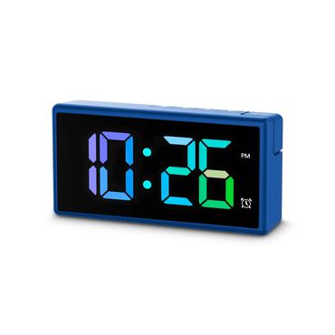 ibiza digital alarm      clock blue
