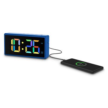 ibiza digital alarm      clock blue