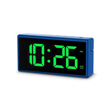 ibiza digital alarm      clock blue
