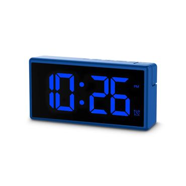ibiza digital alarm      clock blue