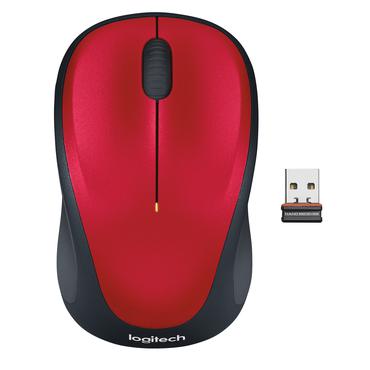 Logitech M235 - 2nd Generation - mus - 2.4 GHz - rød