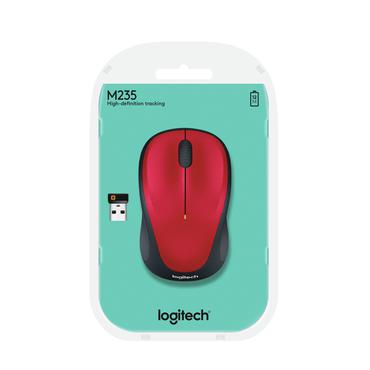 Logitech M235 - 2nd Generation - mus - 2.4 GHz - rød