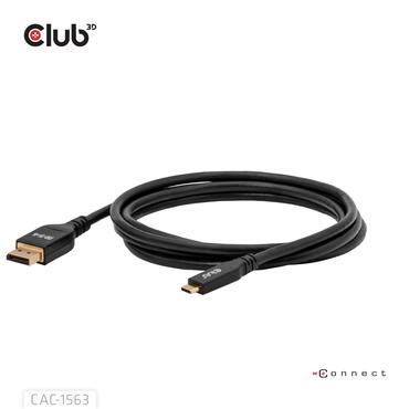 CLUB3D CAC-1563 videokabel adapter 2 m USB Type-C DisplayPort Sort