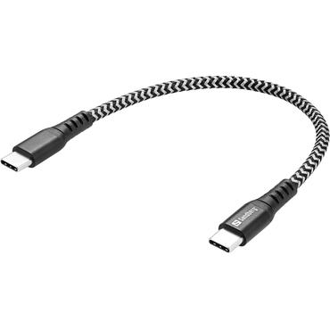 Sandberg 441-66 USB-kabel USB 2.0 0,2 m USB C Sort, Hvid