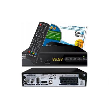 Tuner cyfrowy Esperanza EV106R DVB-T/T2 H.265/HEVC