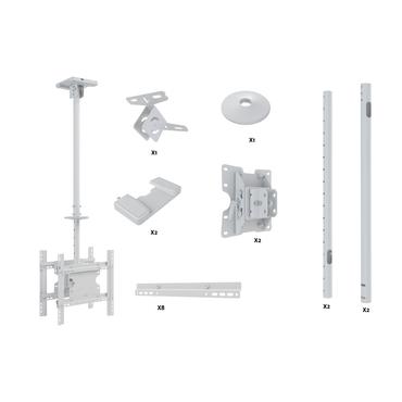 Multibrackets M Public Medium monteringssats - f&ouml;r 2 LCD-bildsk&auml;rmar - vit