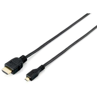 Equip 119308 HDMI-kabel 2 m HDMI Type A (Standard) HDMI Type D (Micro) Sort