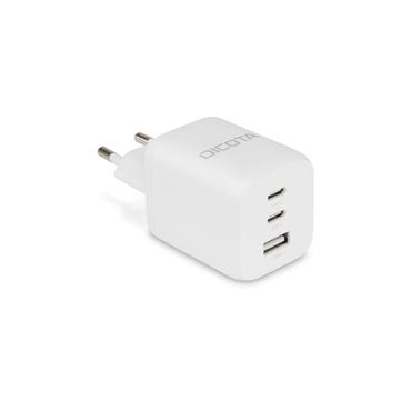 DICOTA str&ouml;madapter - kompakt, GaN - 2 x USB-C, USB - 65 Watt