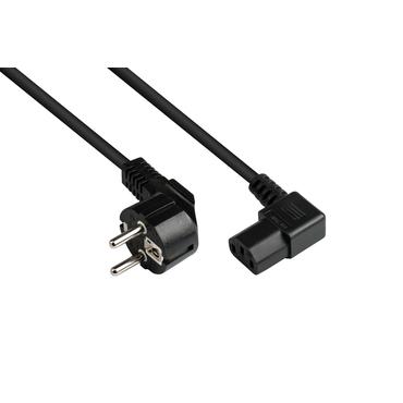 Good Connections Strømkabel - Schutzkontakt-Stecker Typ E+F - CEE 7/7 - 3 m - Vinklet