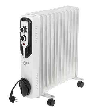 Adler AD 7817 varmeapparat Indendørs Hvid 2500 W Olie elektrisk områdevarmer