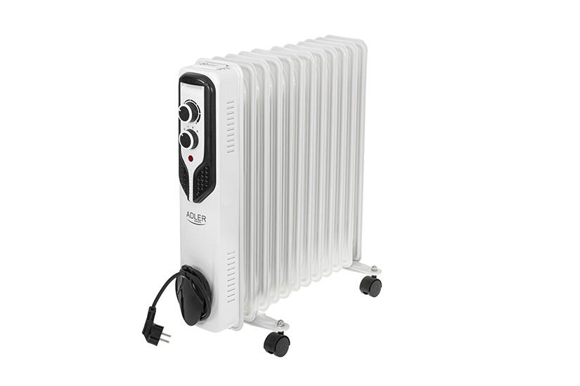 Adler AD 7817 varmeapparat Indend&oslash;rs Hvid 2500 W Olie elektrisk omr&aring;devarmer