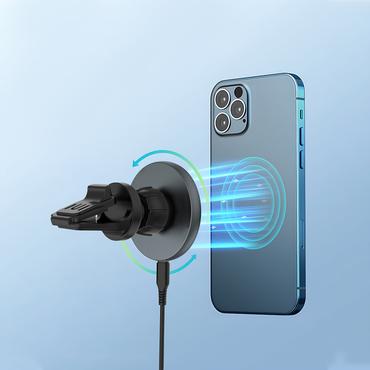 4smarts Qi2 Kfz Ladepuck. grau