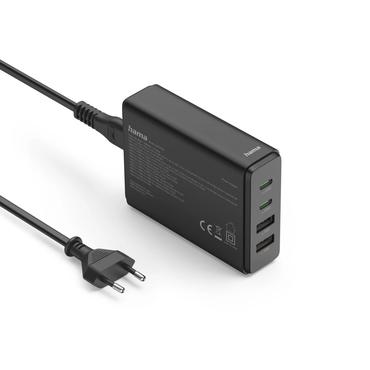 Hama stacja ładująca GaN 65W PD/QC 2x USB-C, 2x USB-A czarna